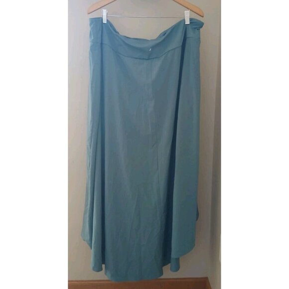 Halara Breezeful High Waisted Split 2-in-1 Flowy Maxi Skirt Size 3X Green - Picture 5 of 7